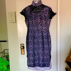 vintage Chinese Dress with Collar Size 2